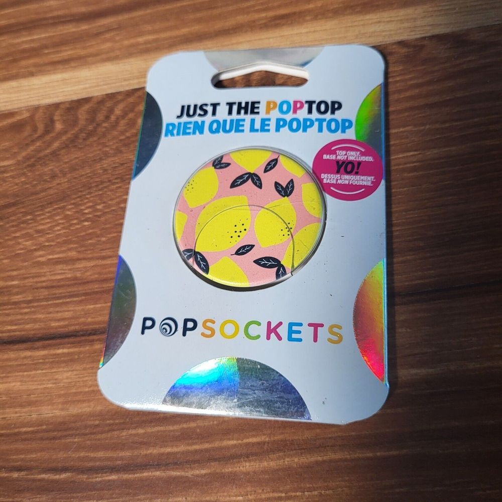 PopSockets Phone Grip Lemon Drop PopGrip PopSocket With Swappable Top‎